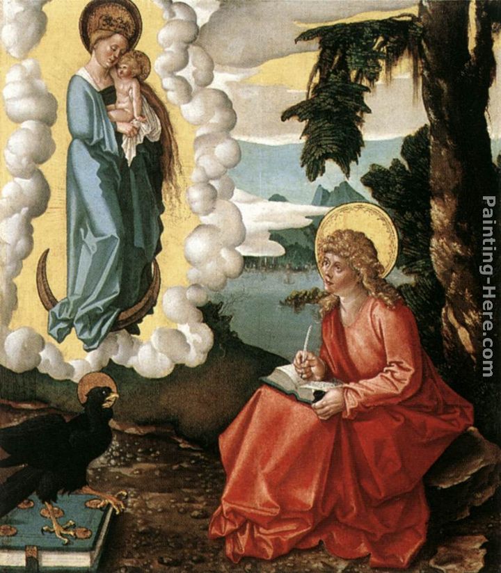 St John at Patmos painting - Hans Baldung St John at Patmos art painting